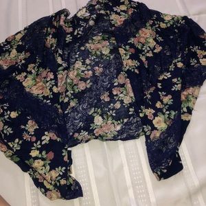 super cute over the shoulder floral top!!